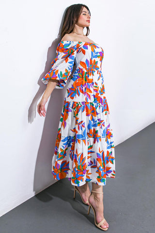 FEELING OPTIMISTIC WOVEN MIDI DRESS - Glamourous Grace