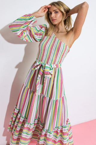 NO MATTER WHERE I GO WOVEN MIDI DRESS - Glamourous Grace