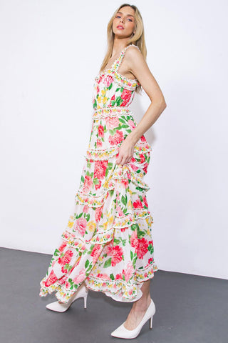 PULLING HEARTSTRINGS WOVEN MAXI DRESS - Glamourous Grace