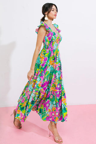LOVE HAZE WOVEN MIDI DRESS - Glamourous Grace