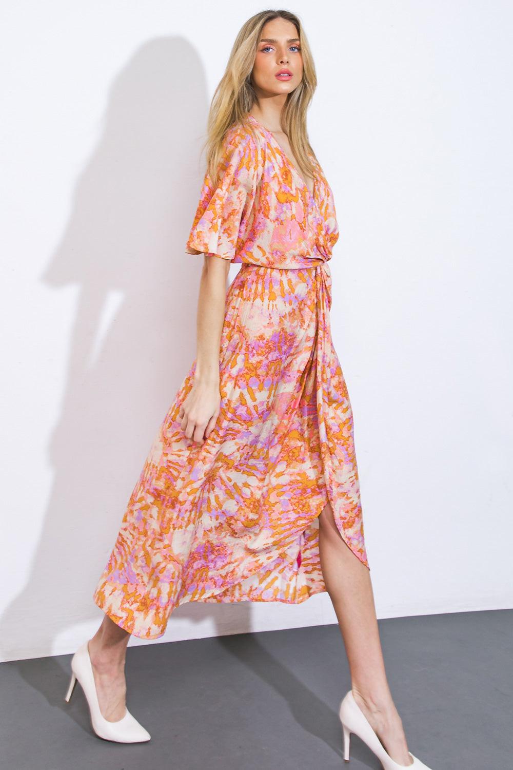 MOST WONDERFUL TIME WOVEN MIDI DRESS - Glamourous Grace