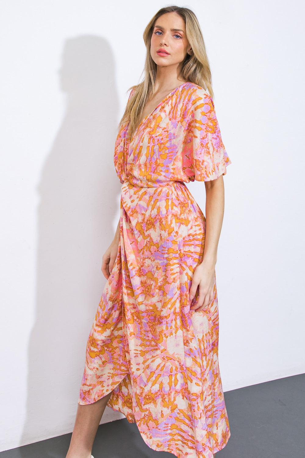 MOST WONDERFUL TIME WOVEN MIDI DRESS - Glamourous Grace