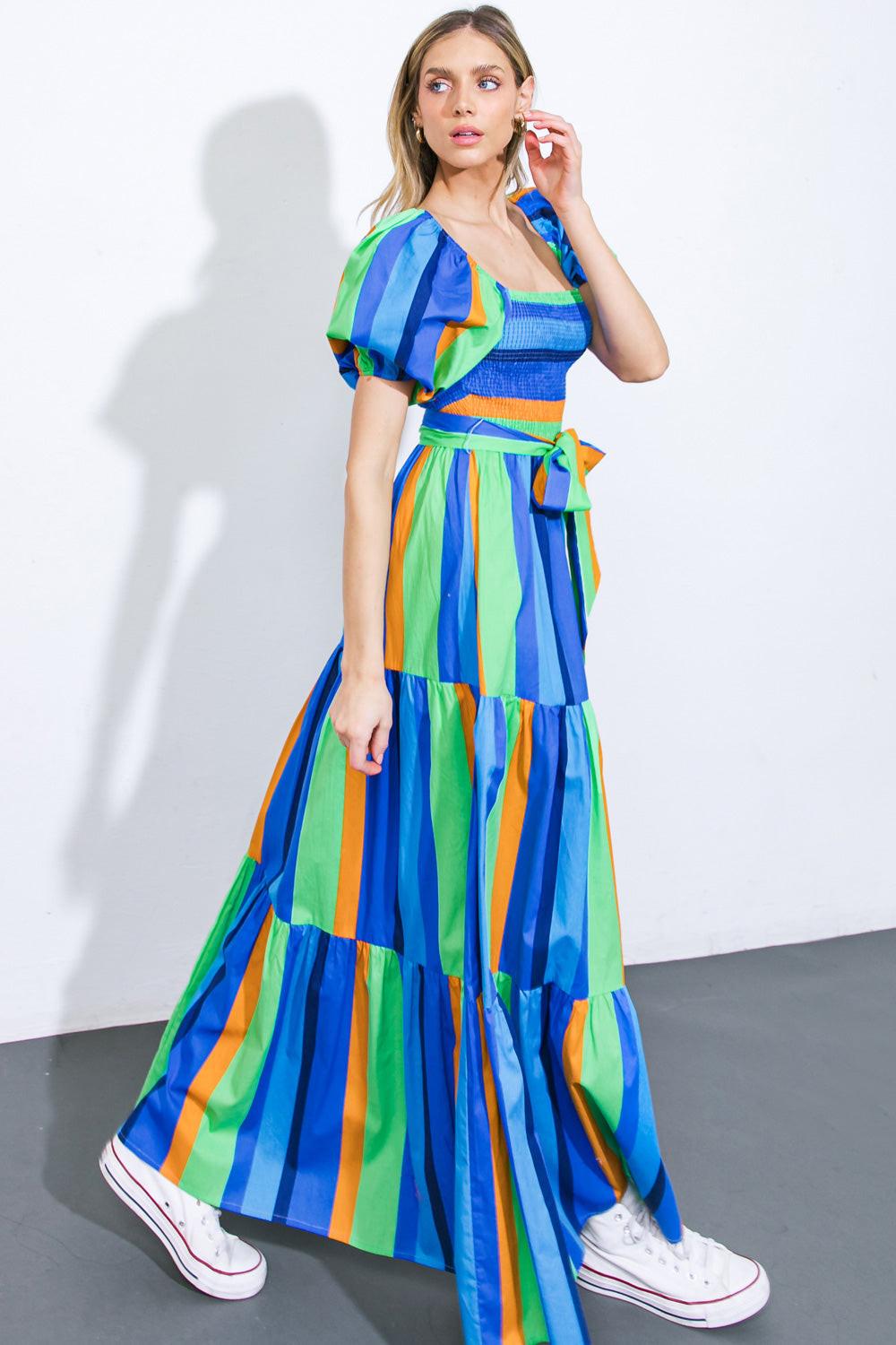 ALL ABOUT THE VIBE WOVEN MAXI DRESS - Glamourous Grace