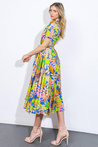KEEP BLOOMING WOVEN MIDI DRESS - Glamourous Grace