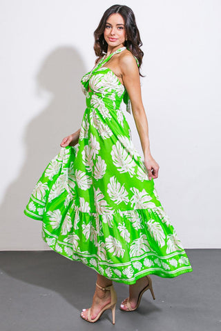 CAUSE A SCENE WOVEN MIDI DRESS - Glamourous Grace
