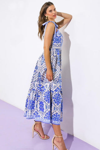 FINDING MY PEACE WOVEN MIDI DRESS - Glamourous Grace