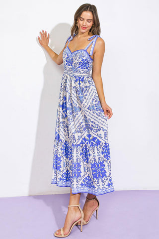 FINDING MY PEACE WOVEN MIDI DRESS - Glamourous Grace