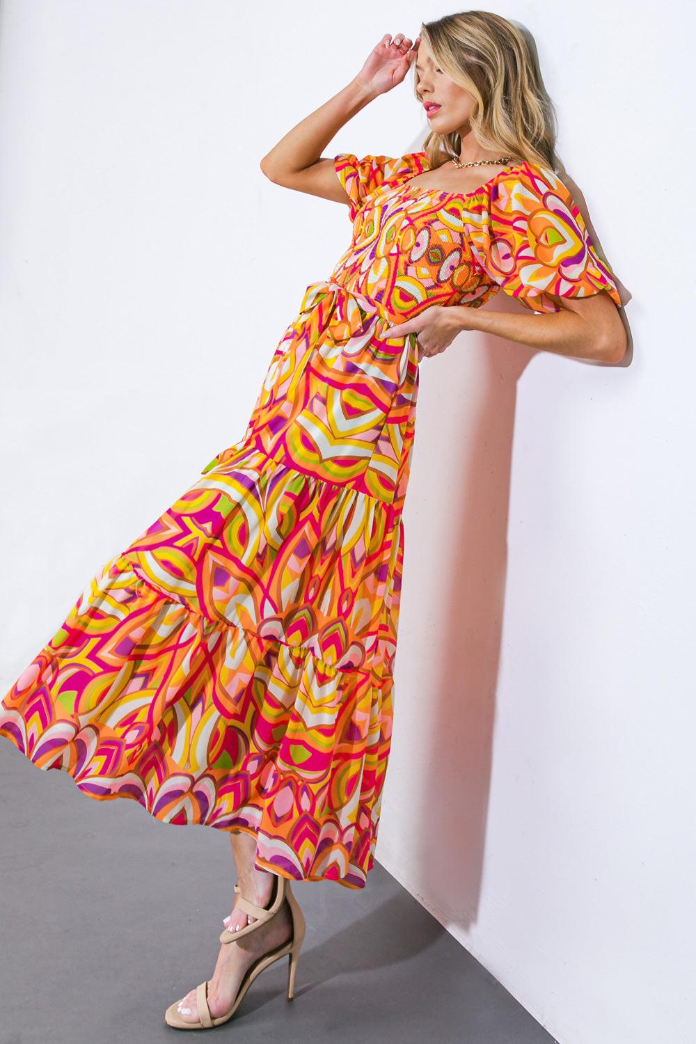 IT'S YOUR PLACE WOVEN MIDI DRESS - Glamourous Grace