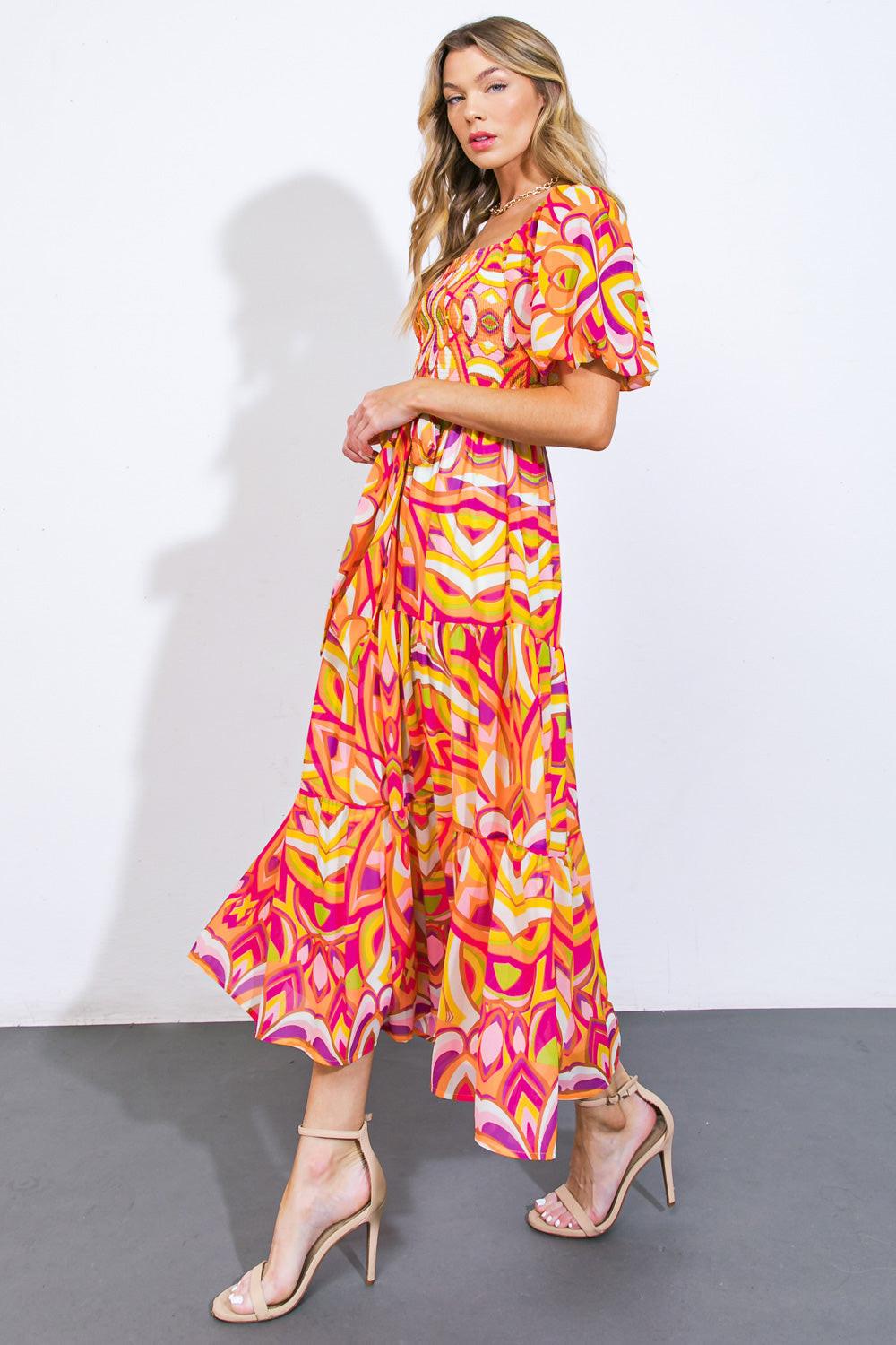 IT'S YOUR PLACE WOVEN MIDI DRESS - Glamourous Grace