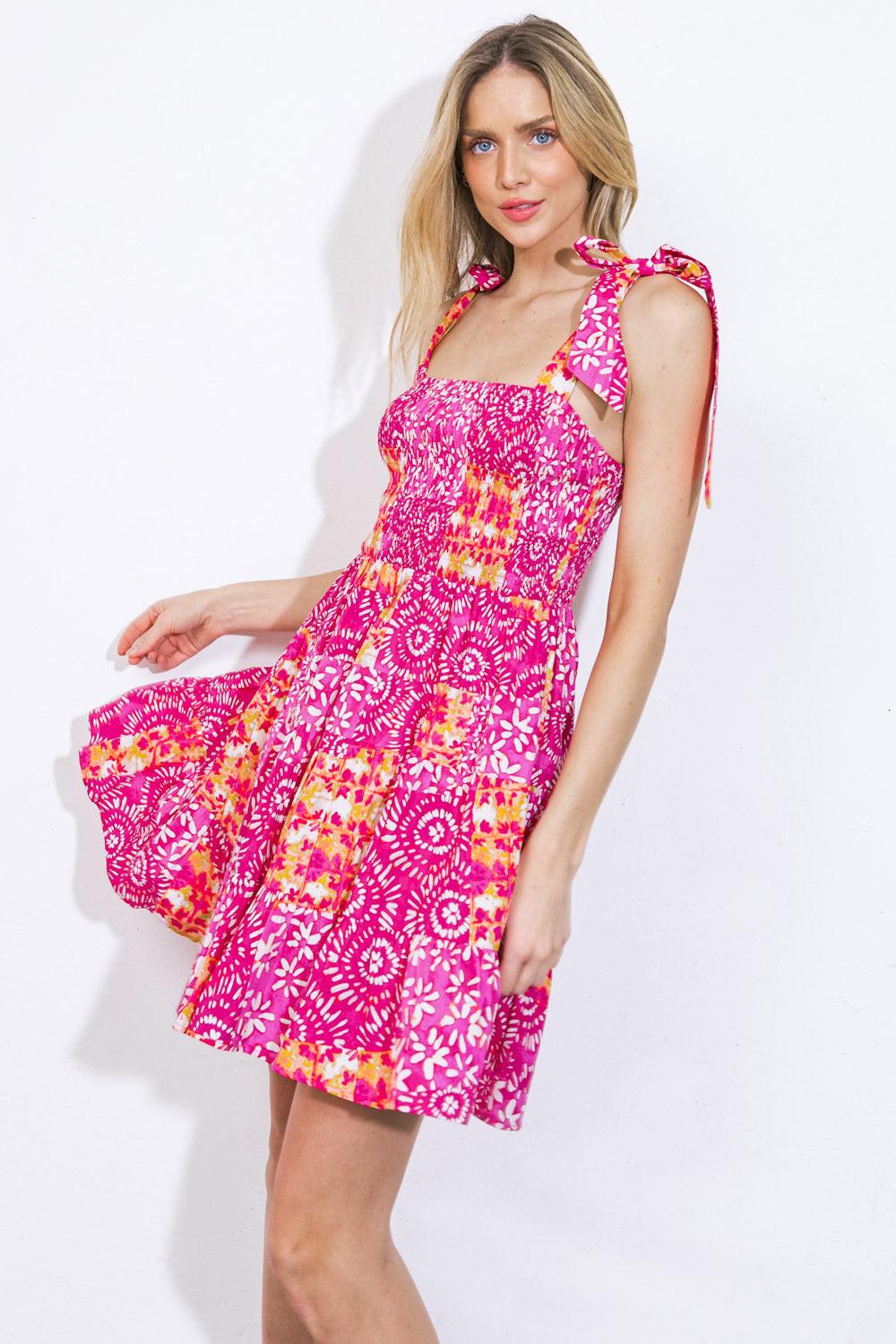 DANCING IN THE SUN WOVEN MINI DRESS - Glamourous Grace
