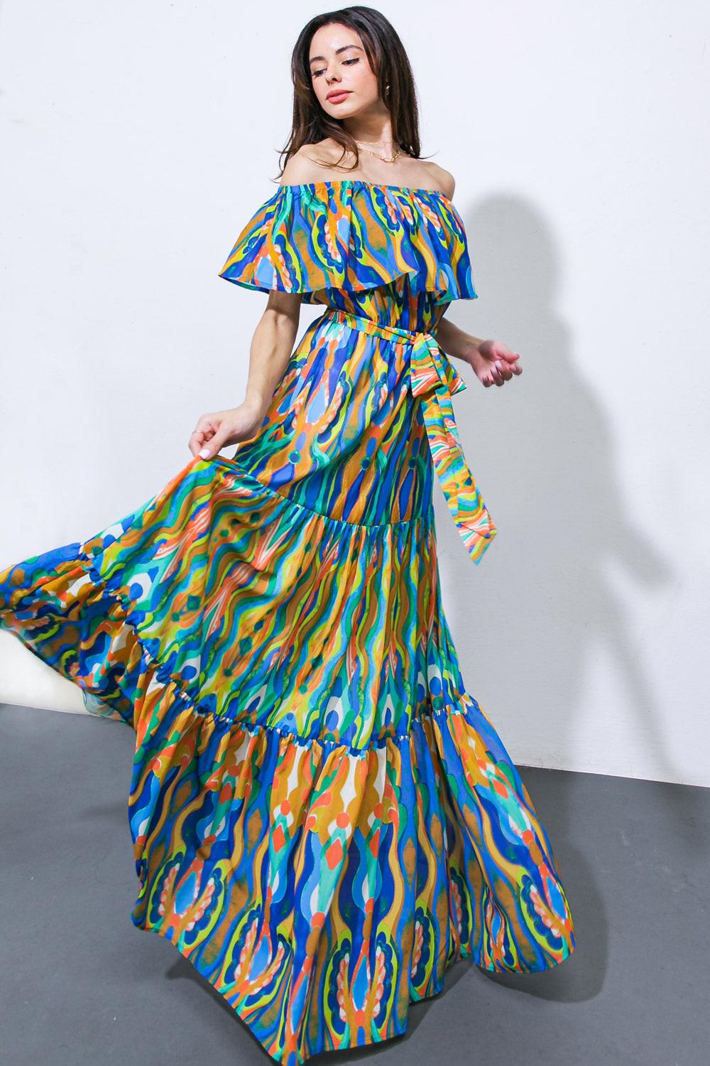 DARE TO BE YOU WOVEN MAXI DRESS - Glamourous Grace