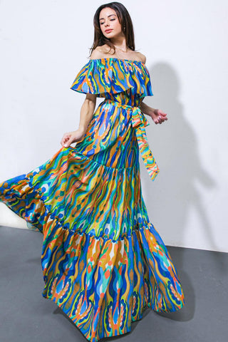 DARE TO BE YOU WOVEN MAXI DRESS - Glamourous Grace