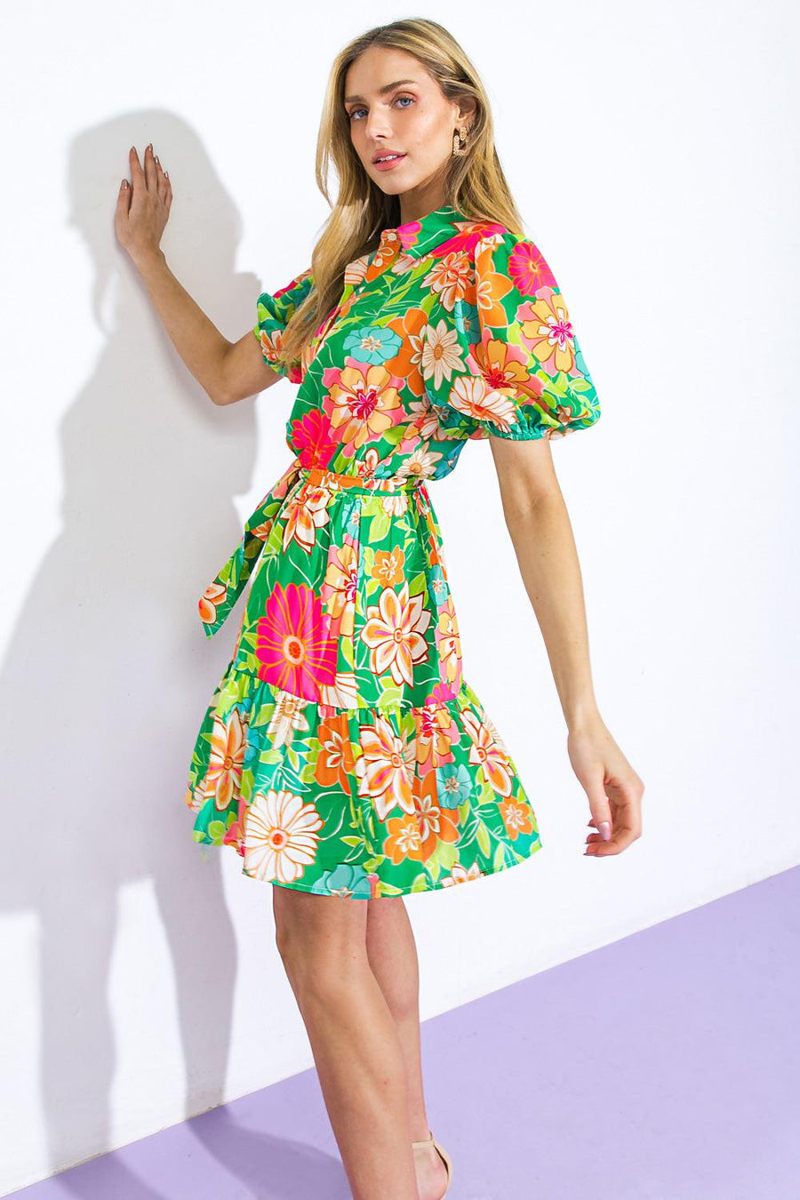 SWING OF THINGS WOVEN MINI DRESS - Glamourous Grace