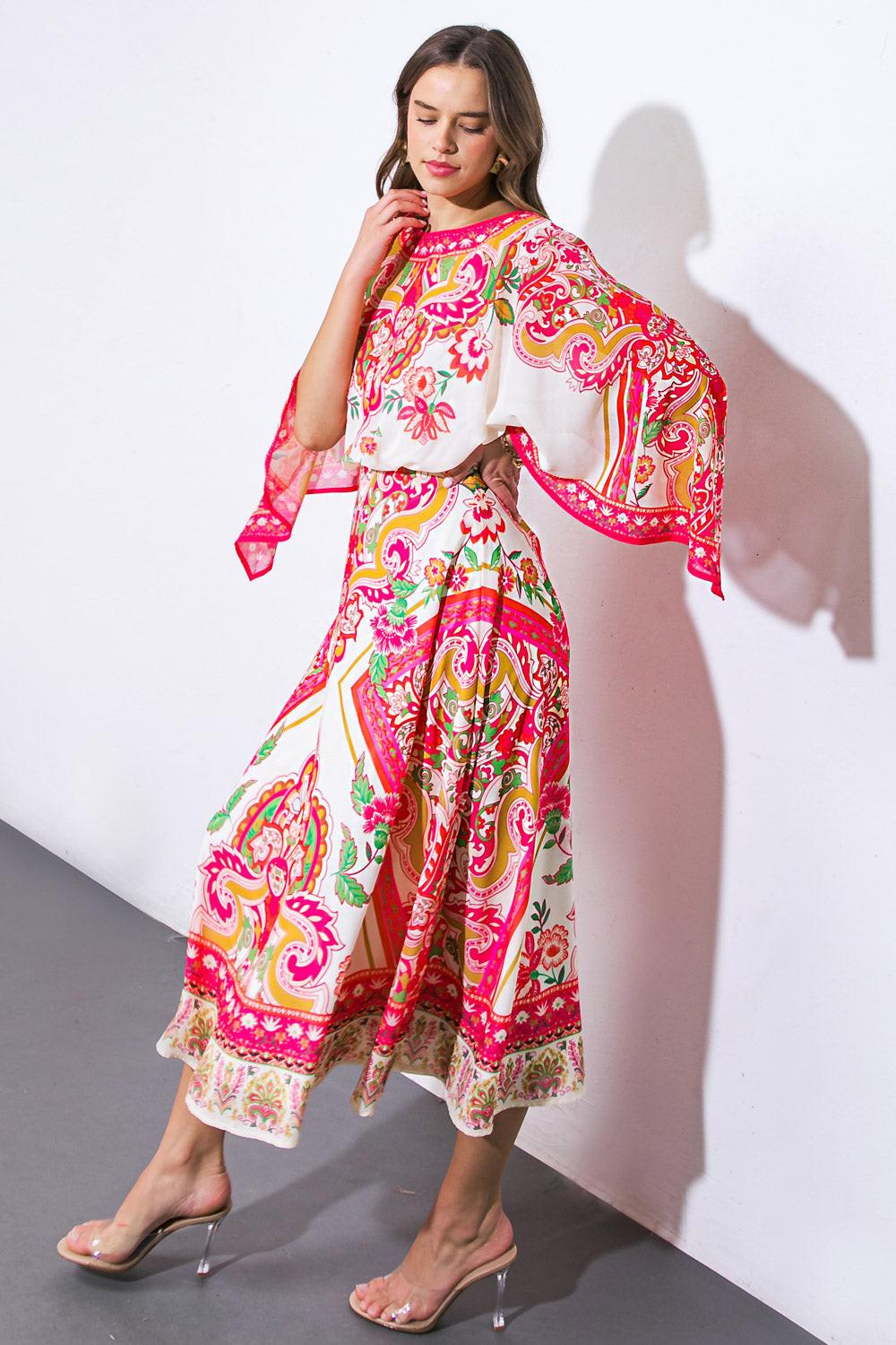STUCK ON YOU WOVEN MIDI DRESS - Glamourous Grace