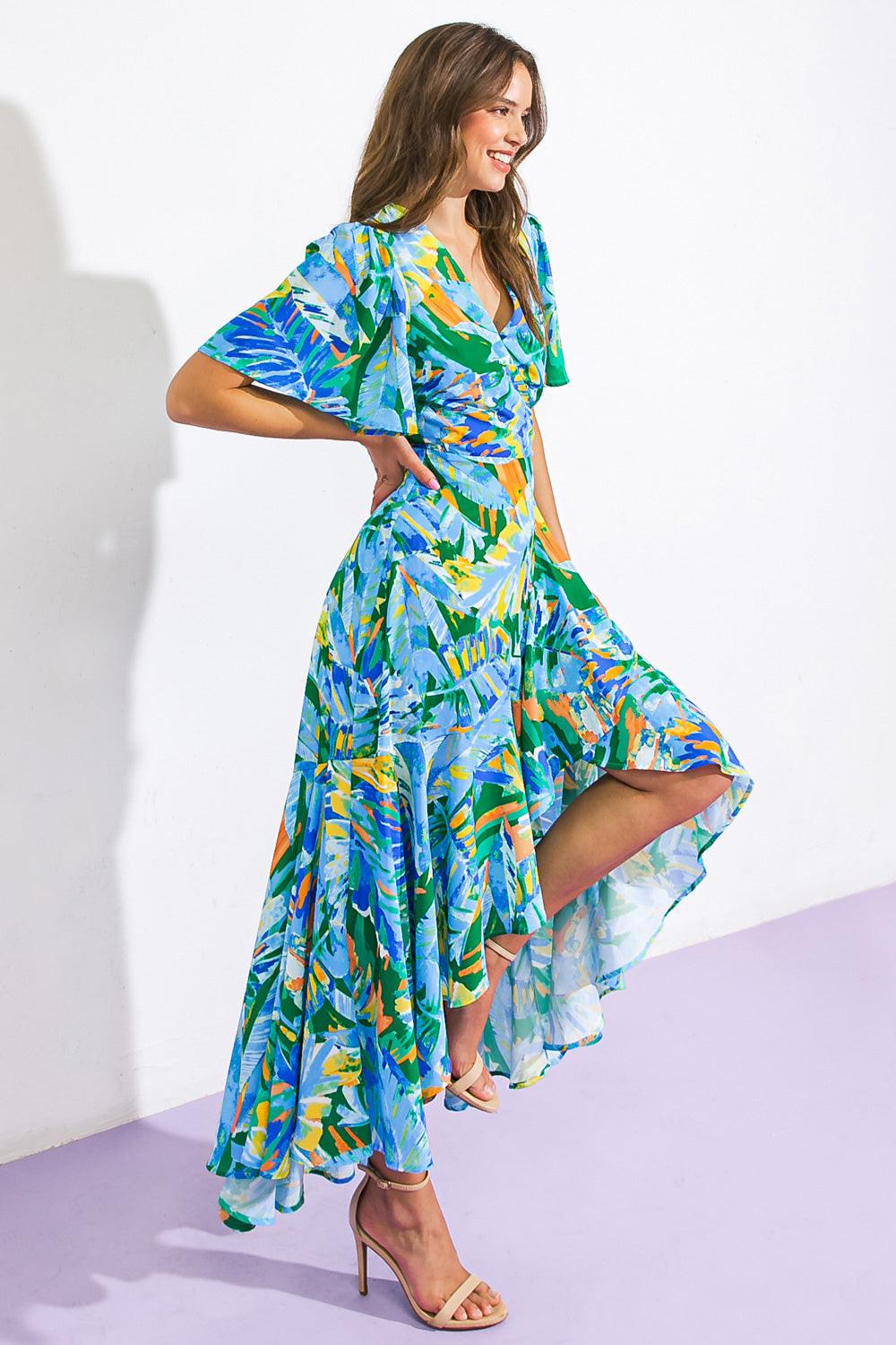 UNEXPECTED SURPRISE WOVEN HI-LO DRESS - Glamourous Grace