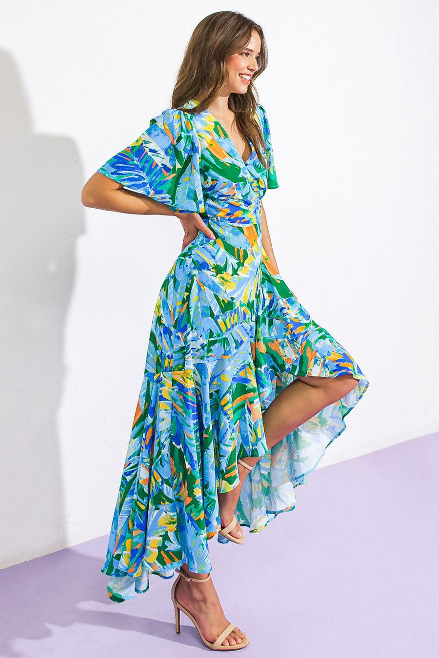 UNEXPECTED SURPRISE WOVEN HI-LO DRESS - Glamourous Grace