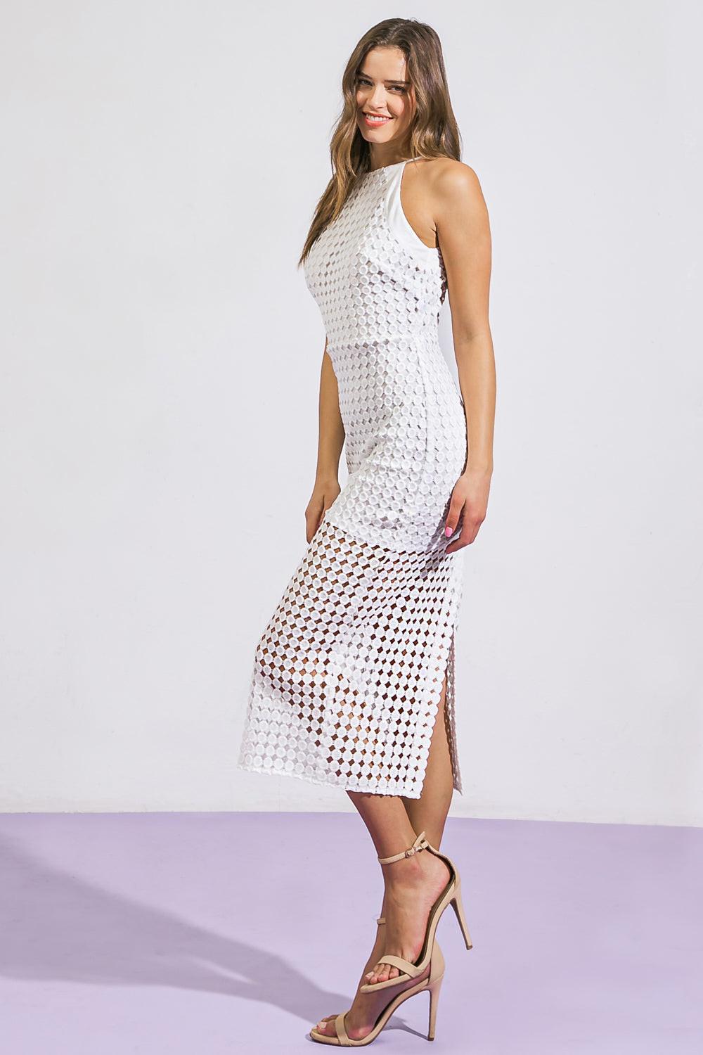 THANKFUL SOUL WOVEN MIDI DRESS - Glamourous Grace