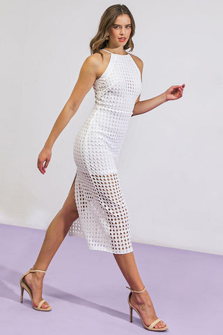 THANKFUL SOUL WOVEN MIDI DRESS - Glamourous Grace