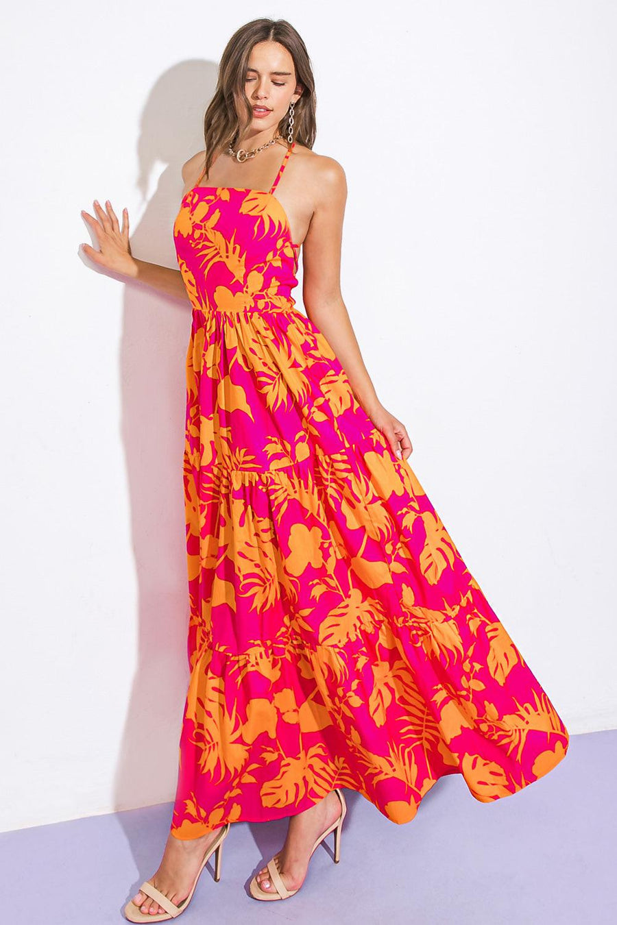CLOSE TO YOUR HEART WOVEN MAXI DRESS - Glamourous Grace