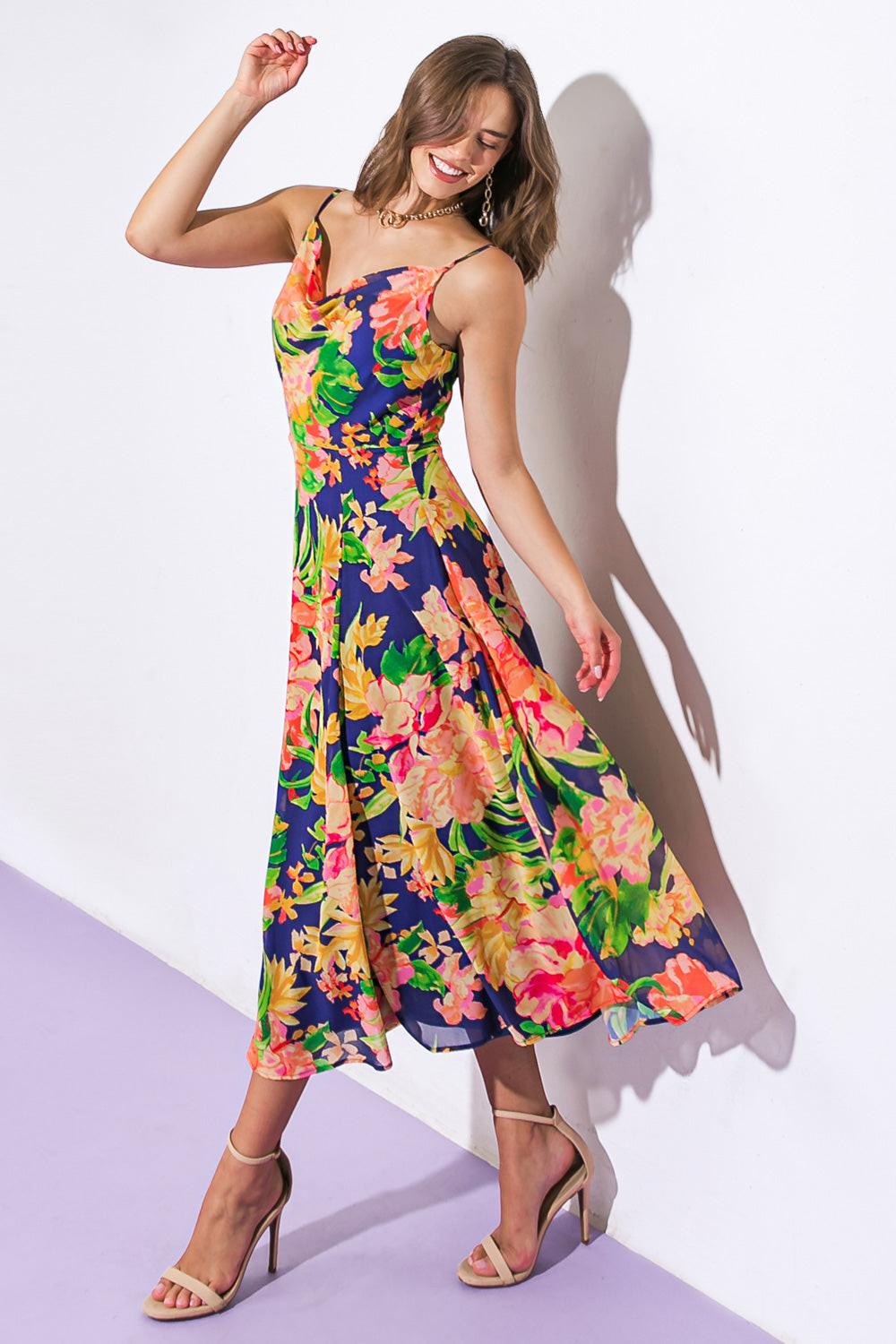 SWEETEST SOUL WOVEN MIDI DRESS - Glamourous Grace