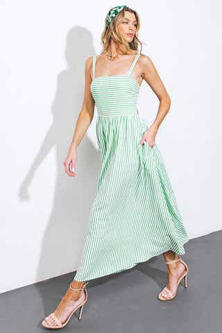 ATTRACTING LOOKS WOVEN MIDI DRESS - Glamourous Grace