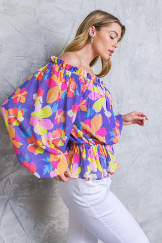 HONESTLY TRUTHFULLY PURPLE WOVEN TOP - Glamourous Grace