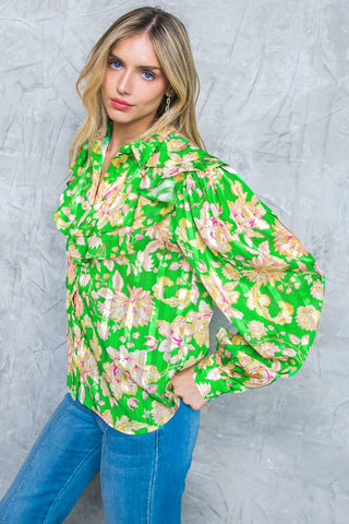 STUCK ON AN ISLAND WOVEN TOP - Glamourous Grace