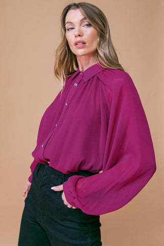 MIDNIGHT CHIC WOVEN TOP - Glamourous Grace