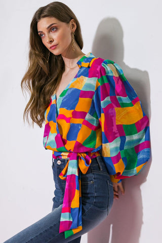 LOVELY STATEMENT WOVEN TOP - Glamourous Grace