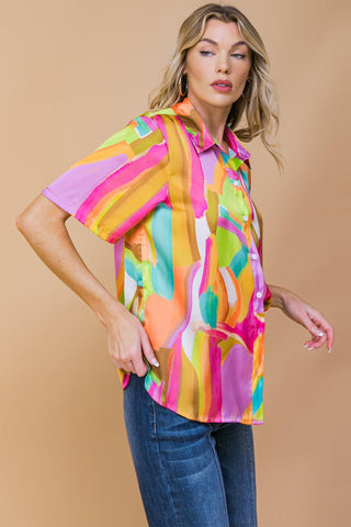 ELEVATED OPTION WOVEN TOP - Glamourous Grace