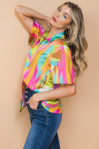 ELEVATED OPTION WOVEN TOP - Glamourous Grace