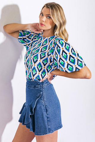 FRESH TAKE WOVEN TOP - Glamourous Grace