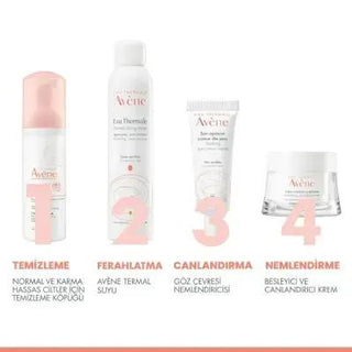 Avene Gentle Face Cleansing Mousse -  Sensitive & Normal to Combination Skin - Removes Makeup, Dirt & Oil - Avene Thermal Water - 5.07 fl oz (Dual Pack)