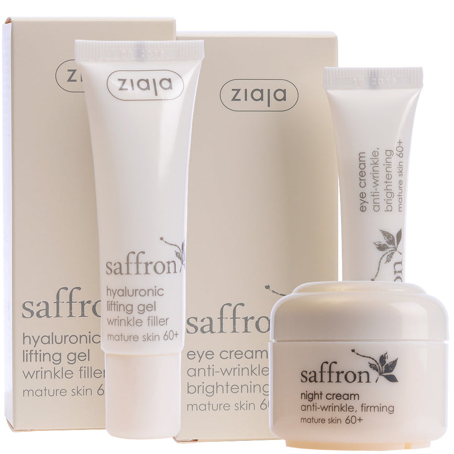 Saffron Bundle: Night Cream, Eye Cream & Lifting Gel - Glamourous Grace