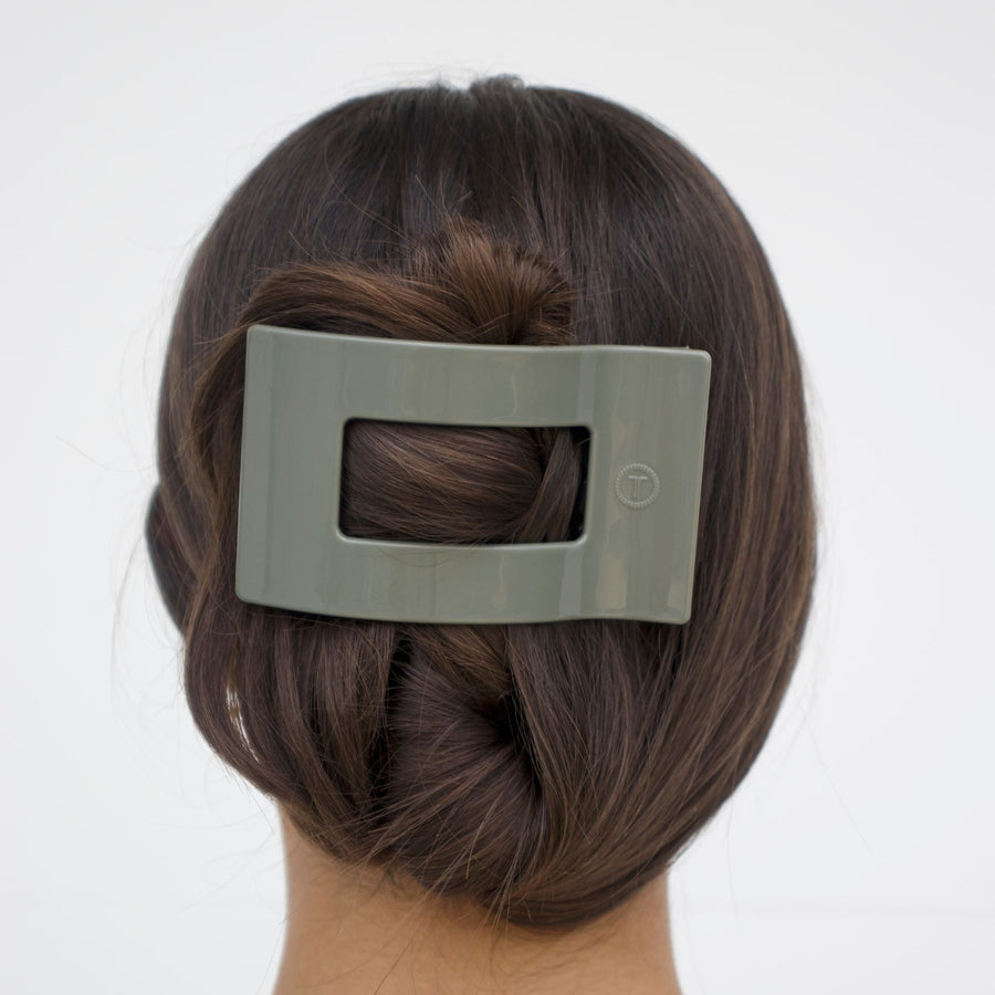 Sage it ain't so Large Flat Rectangle Hair Clip - Glamourous Grace