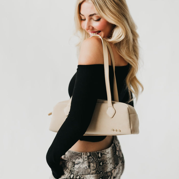 Sally Suede Barrel Shoulder Bag - Glamourous Grace