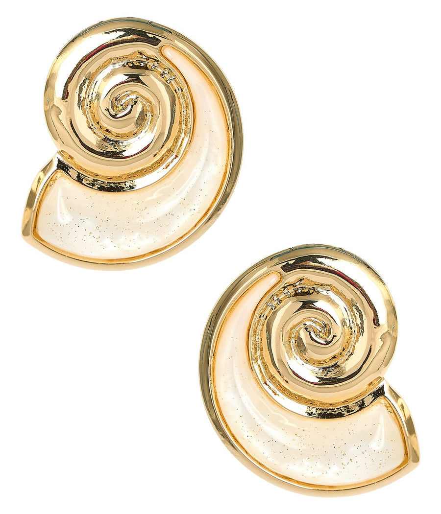 Sandy Shell Stud - Acrylic Earring - Glamourous Grace