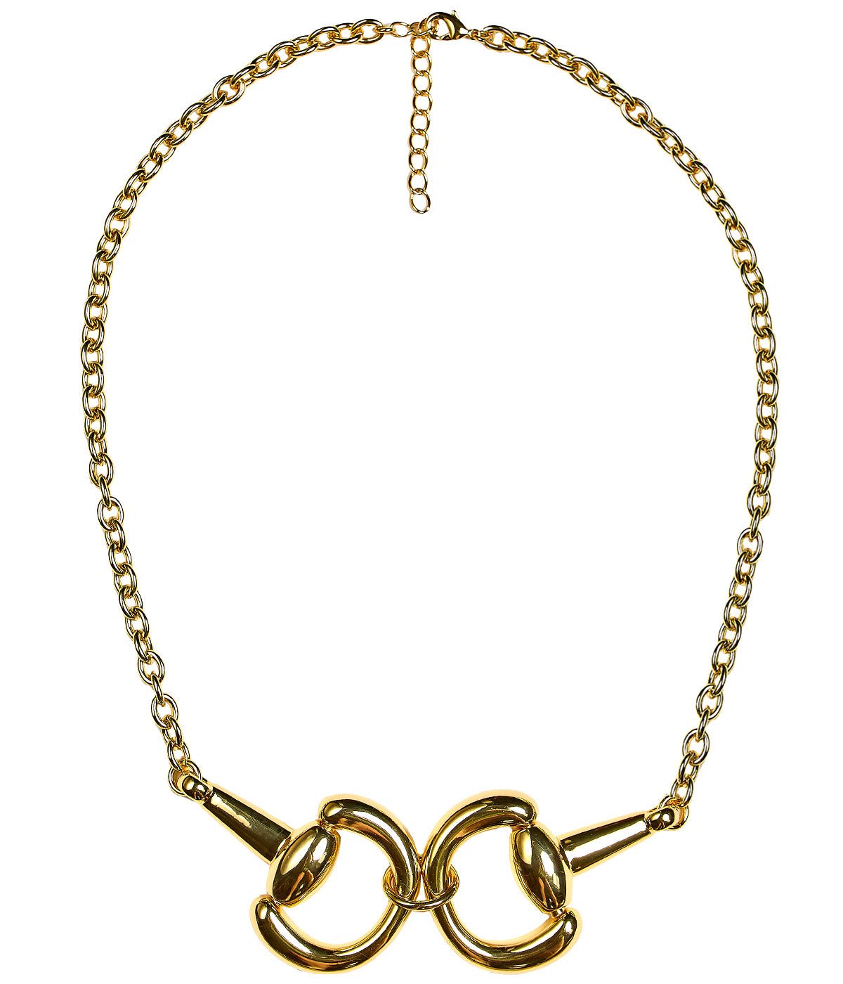 Sarah - Chunky Horsebit Necklace - 18k Gold Plated - Glamourous Grace