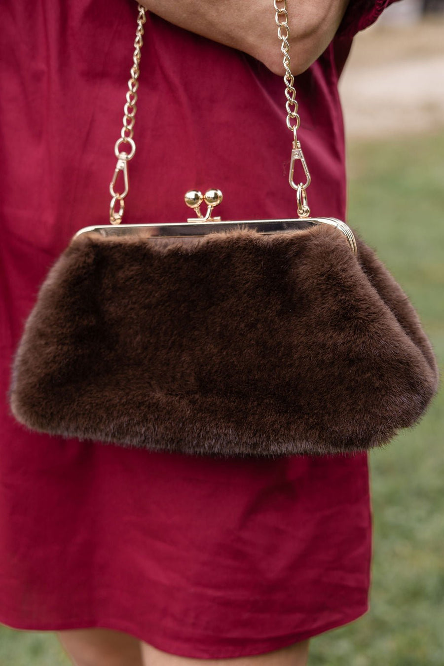 Sarah Faux Fur Clutch - Glamourous Grace
