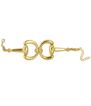 Sarah Large Snaffle Bracelet - 18k Gold Plated - Glamourous Grace
