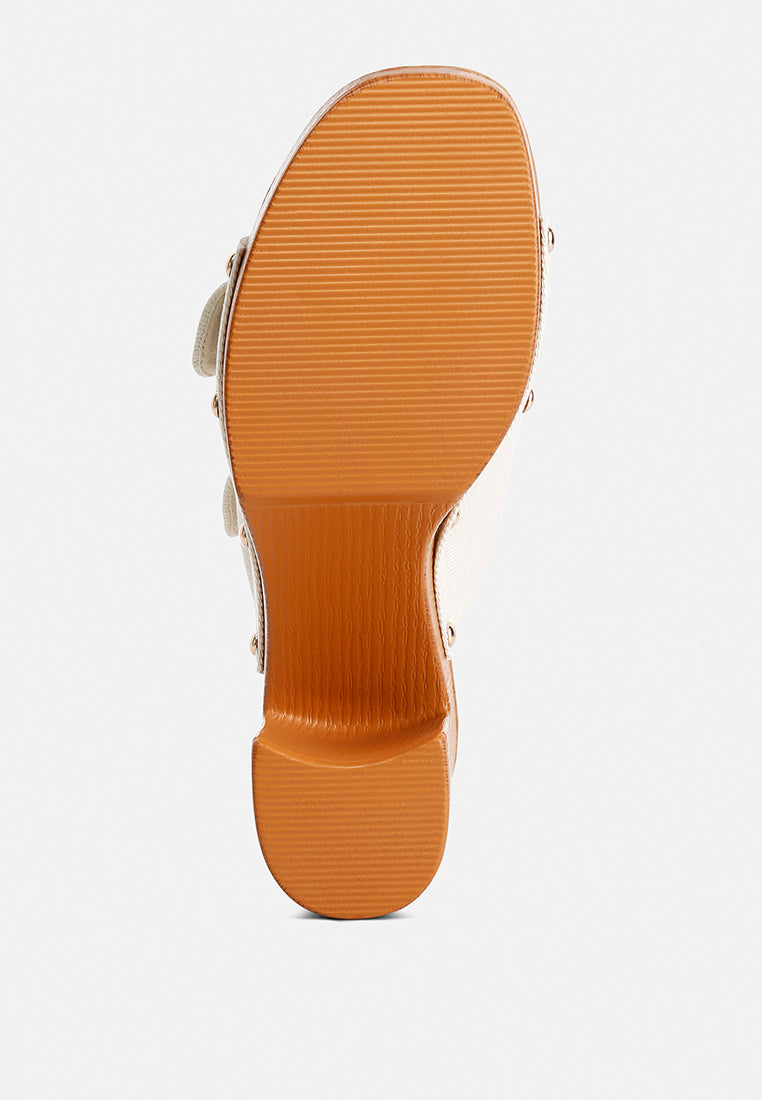 Sarai Buckle Straps High Block Heel Clogs - Glamourous Grace