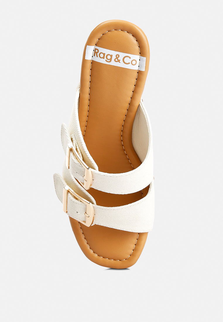 Sarai Buckle Straps High Block Heel Clogs - Glamourous Grace