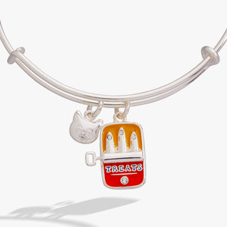 Cat & Sardine Tin Duo Charm Bangle