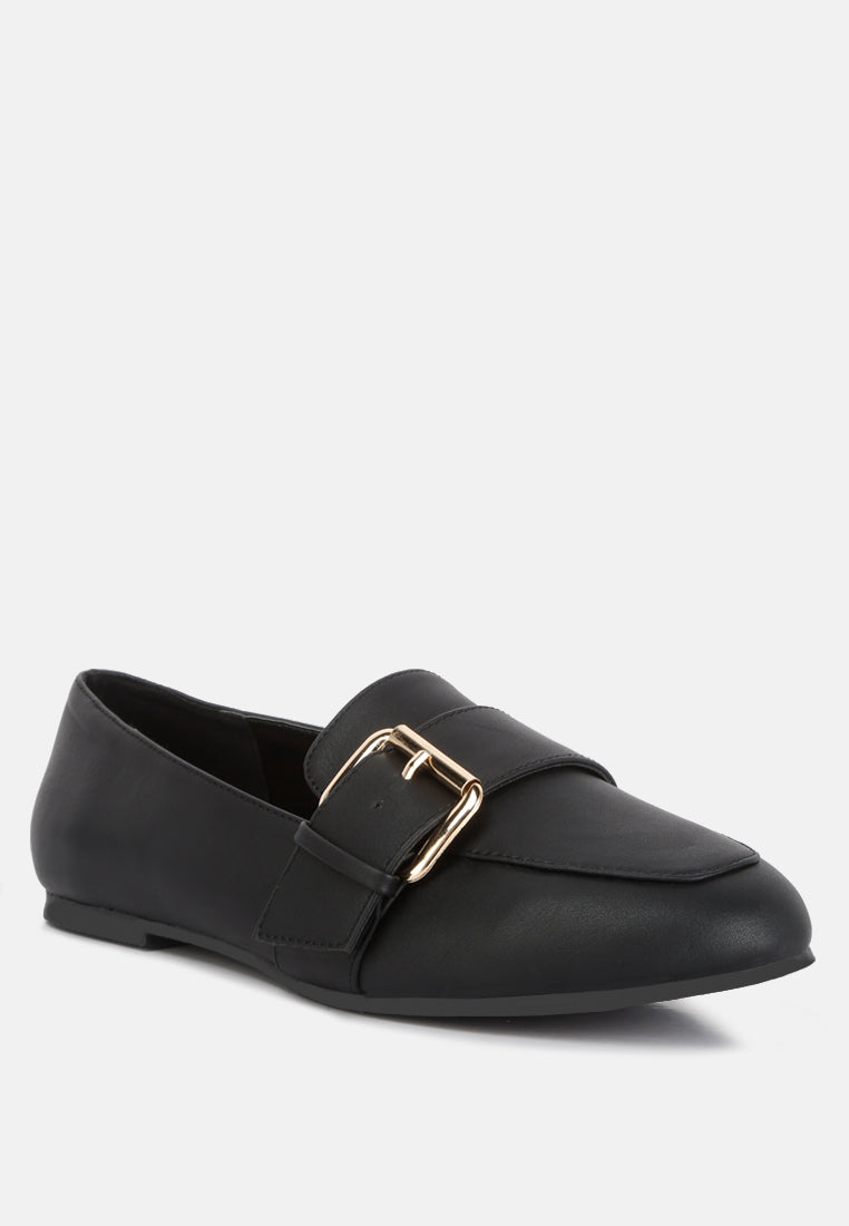 Saskia Pin Buckle Detail Loafers - Glamourous Grace