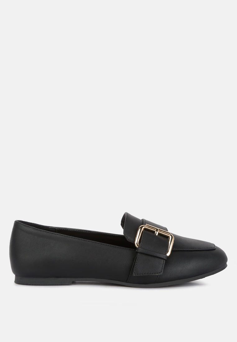 Saskia Pin Buckle Detail Loafers - Glamourous Grace