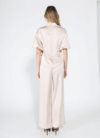 Satin Wide Leg Dress Pants