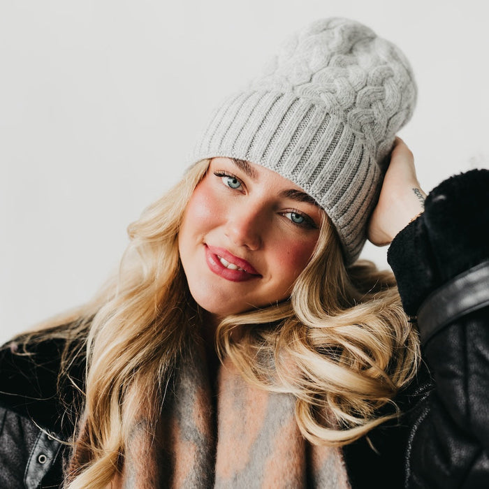 Satin Lined Cashmere Beanie - Glamourous Grace