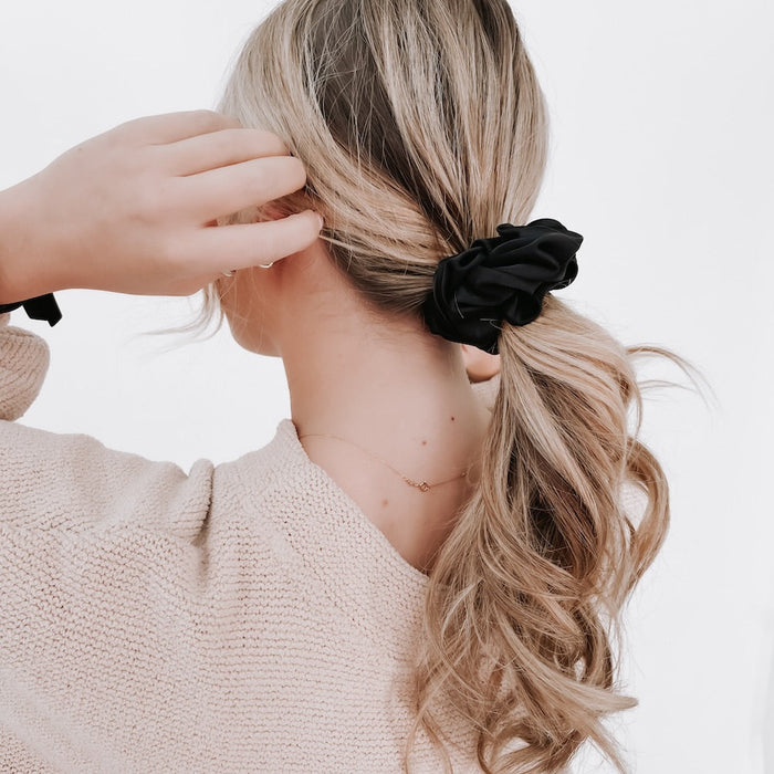 Satin Sadie Hair Scrunchie - Glamourous Grace