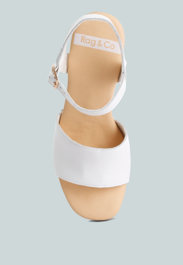 Sawor Recycled Leather High Block Sandals - Glamourous Grace