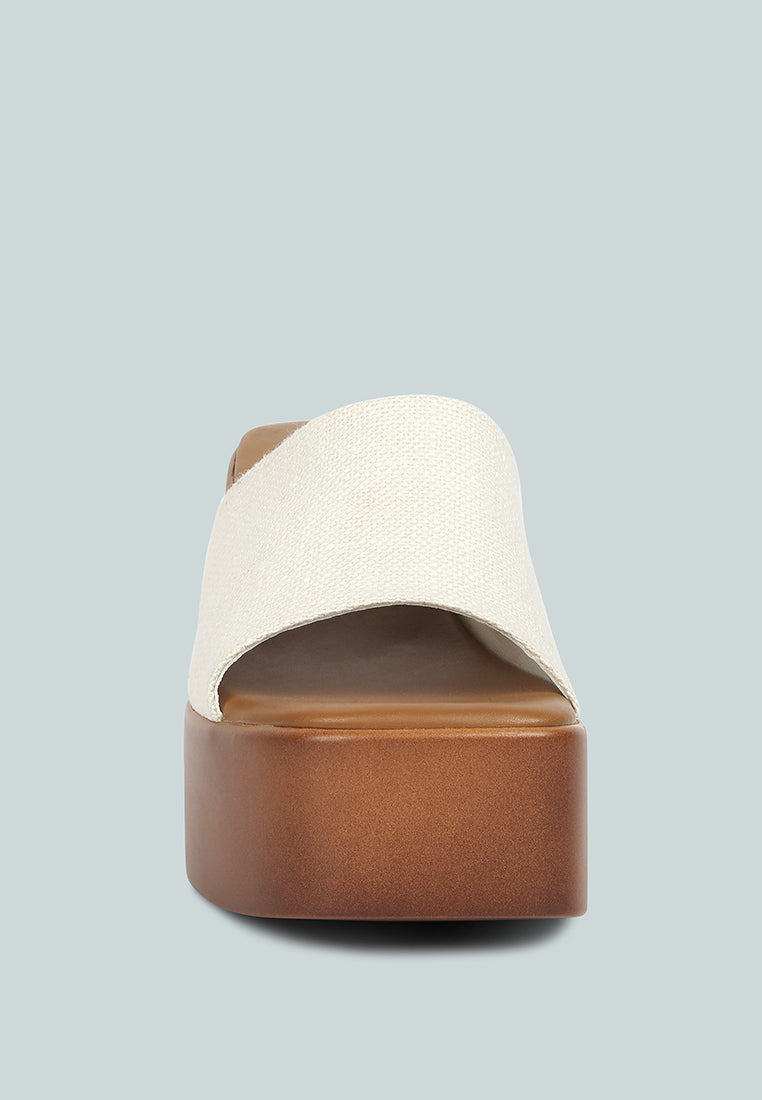 Scandal Slip On Block Heel Sandals - Glamourous Grace